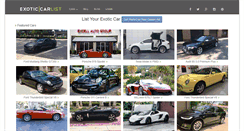 Desktop Screenshot of exoticcarlist.com