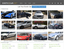 Tablet Screenshot of exoticcarlist.com